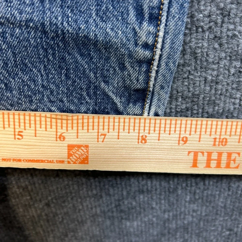 Levi's 501 Original Straight Fit Jeans Men's 35X31 Blue Denim Button Fly - Flaws